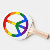 Symbool voor vredesvlag voor regenboogvlag tafeltennisbatje (Zijkant)