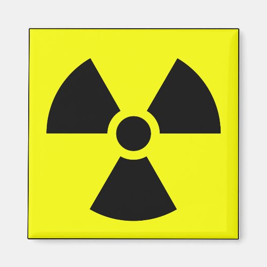 Symbool voor waarschuwingsteken voor het symbool v magneet (Voorkant)