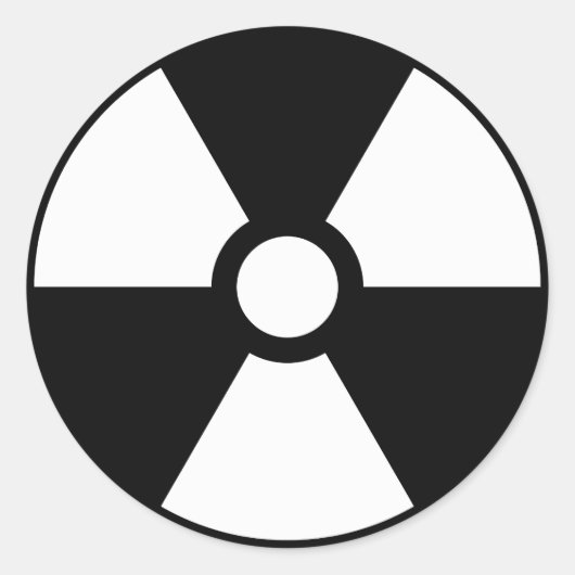 Symbool voor waarschuwingsteken voor het symbool v ronde sticker (Voorkant)