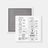 Symbool voor wasindicatielampje Magnet (Voorkant / Achterkant)