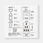 Symbool voor wasindicatielampje Magnet (Voorkant)