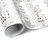 Symbool voor wasindicatielampje Verpakkingspapier Cadeaupapier (Rol Hoek)