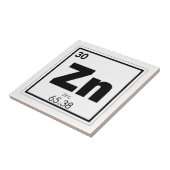 Symbool voor zinkscheikundige scheikundeformules,  tegeltje (Zijkant)