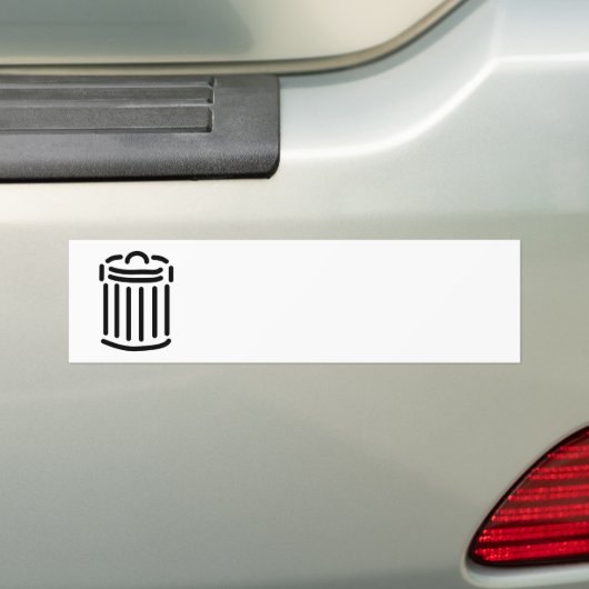 Symbool voor zwart afval bumpersticker (Op auto)