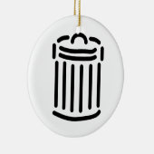 Symbool voor zwart afval keramisch ornament (Rechts)