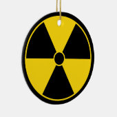 Symbool voor zwart-gele straling keramisch ornament (Rechts)