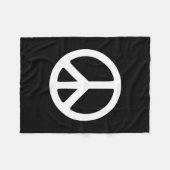 Symbool voor zwart-wit en wit vredessymbool fleece deken (Voorkant (Horizontaal))