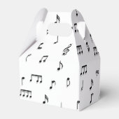 Symbool voor zwart-wit muzieknoten bedankdoosjes (Achterkant)
