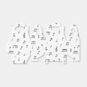 Symbool voor zwart-wit muzieknoten bedankdoosjes (Uitgevouwen)