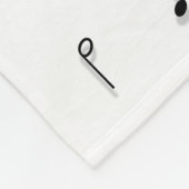 Symbool voor zwart-wit muzieknoten fleece deken (Hoek)