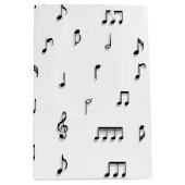 Symbool voor zwart-wit muzieknoten medium cadeauzakje (Voorkant)