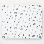 Symbool voor zwart-wit muzieknoten muismat (Voorkant)