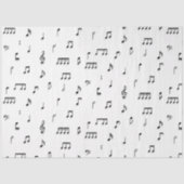 Symbool voor zwart-wit muzieknoten tissuepapier (Voorkant)