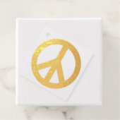 Symbool voor zwart wit vredessymbool bedankjes labels (Met doos)