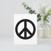 Symbool voor zwart wit vredessymbool briefkaart (Staand voorkant)