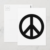 Symbool voor zwart wit vredessymbool briefkaart (Voorkant / Achterkant)