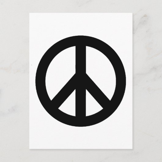 Symbool voor zwart wit vredessymbool briefkaart (Voorkant)