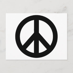 Symbool voor zwart wit vredessymbool briefkaart