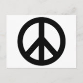 Symbool voor zwart wit vredessymbool briefkaart (Voorkant)