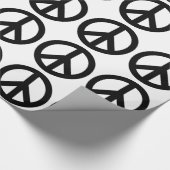 Symbool voor zwart wit vredessymbool cadeaupapier (Hoek)