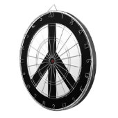 Symbool voor zwart wit vredessymbool dartbord (Voorkant Rechts)