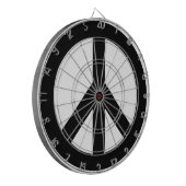 Symbool voor zwart wit vredessymbool dartbord (Voorkant Links)