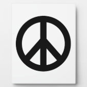 Symbool voor zwart wit vredessymbool fotoplaat (Voorkant)