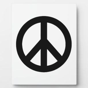Symbool voor zwart wit vredessymbool fotoplaat
