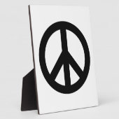 Symbool voor zwart wit vredessymbool fotoplaat (Zijkant)