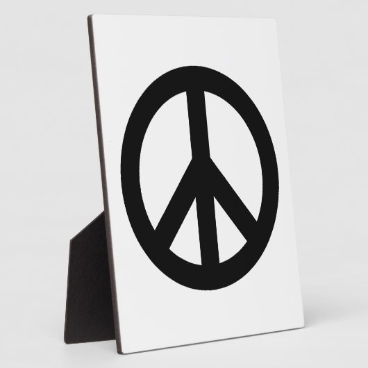 Symbool voor zwart wit vredessymbool fotoplaat (Zijkant)