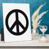 Symbool voor zwart wit vredessymbool fotoplaat (Zijkant)