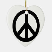 Symbool voor zwart wit vredessymbool keramisch ornament (Rechts)