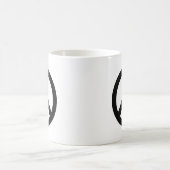 Symbool voor zwart wit vredessymbool koffiemok (Center)