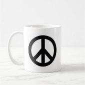 Symbool voor zwart wit vredessymbool koffiemok (Links)