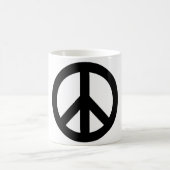 Symbool voor zwart wit vredessymbool koffiemok (Center)