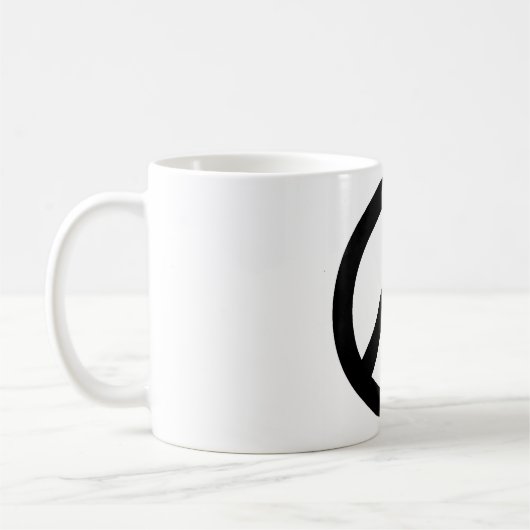 Symbool voor zwart wit vredessymbool koffiemok (Links)