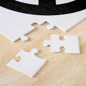 Symbool voor zwart wit vredessymbool legpuzzel (Zijkant)