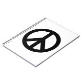 Symbool voor zwart wit vredessymbool notitieboek (Linkerzijde)