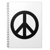 Symbool voor zwart wit vredessymbool notitieboek (Voorkant)