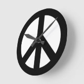 Symbool voor zwart wit vredessymbool ronde klok (Hoek)