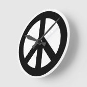 Symbool voor zwart wit vredessymbool ronde klok (Hoek)