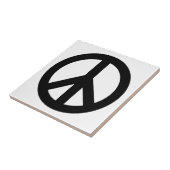 Symbool voor zwart wit vredessymbool tegeltje (Zijkant)