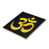 Symbool voor zwarte en gouden om tegeltje (Zijkant)