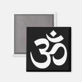 Symbool voor zwarte en witte Om Magneet (Voorkant / Achterkant)