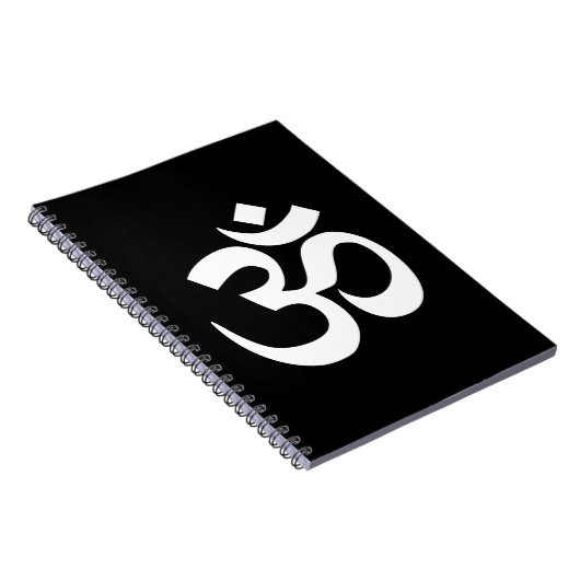 Symbool voor zwarte en witte Om Notitieboek (Rechterzijde)