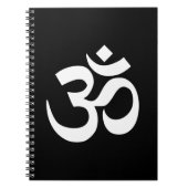 Symbool voor zwarte en witte Om Notitieboek (Voorkant)