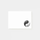 Symbool voor zwarte en witte yin en yang post-it® notes (Voorkant)