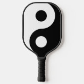 Symbool voor zwarte en witte Yin Yang Pickleball Paddle (Achterkant)
