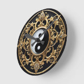 Symbool voor zwarte en witte Yin Yang Ronde Klok (Hoek)