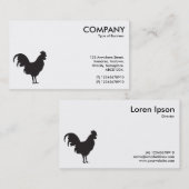 Symbool voor zwarte haak - wit visitekaartje (Voorkant / Achterkant)